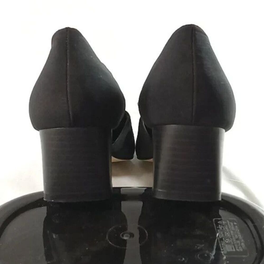 Vintage 90s Y2K Fashion bug size 8 black Chunky Block heels Whimsigoth Office - Picture 5 of 10